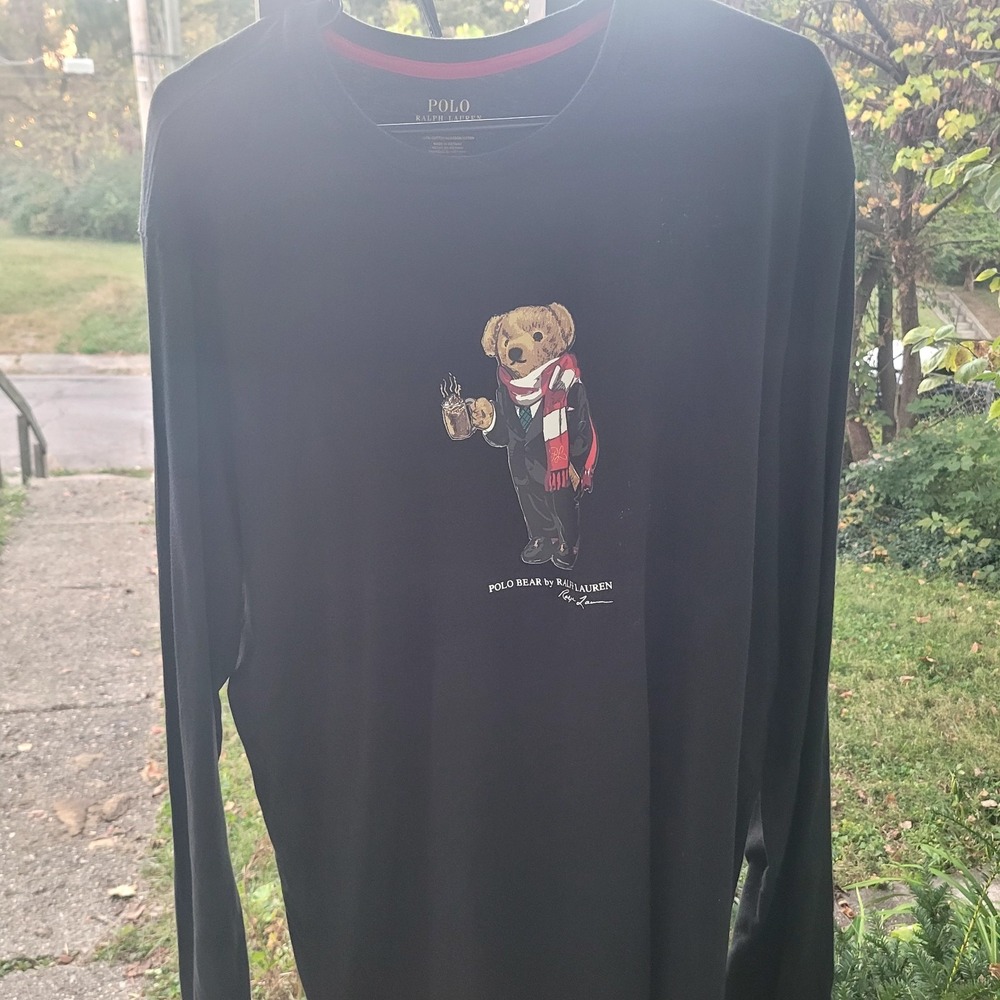 POLO RALPH LAUREN SHIRT - XL - LONG SLEEVE - POLO BEAR - THROWBACK